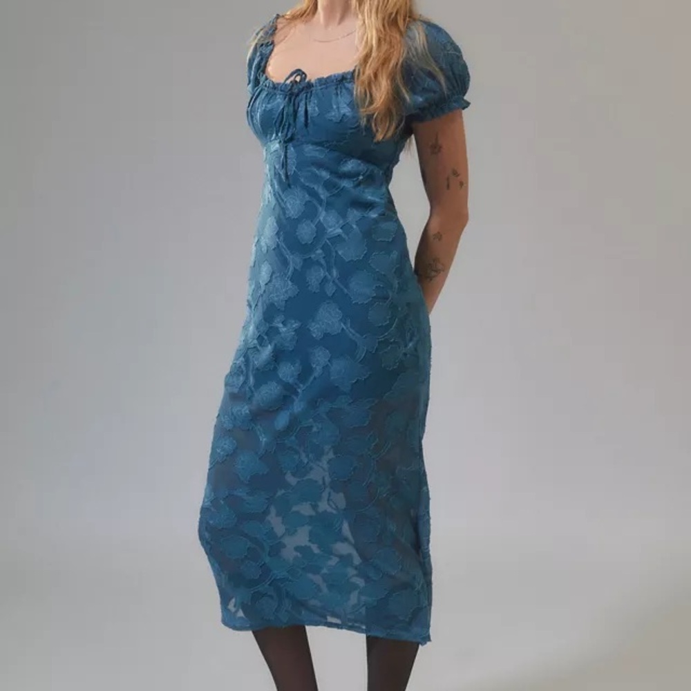 Urban Outfitters Blue Floral Dress New With Tags